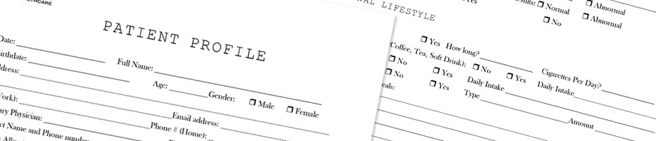 Vitalia Health Care Patient Intake form